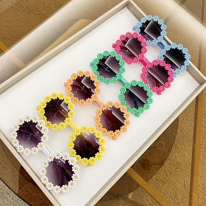 3PCS Fashion Kids Sunglasses Flower Shape Glasses for Children Boys Girls Accessories Outdoor Photography Eye Protection