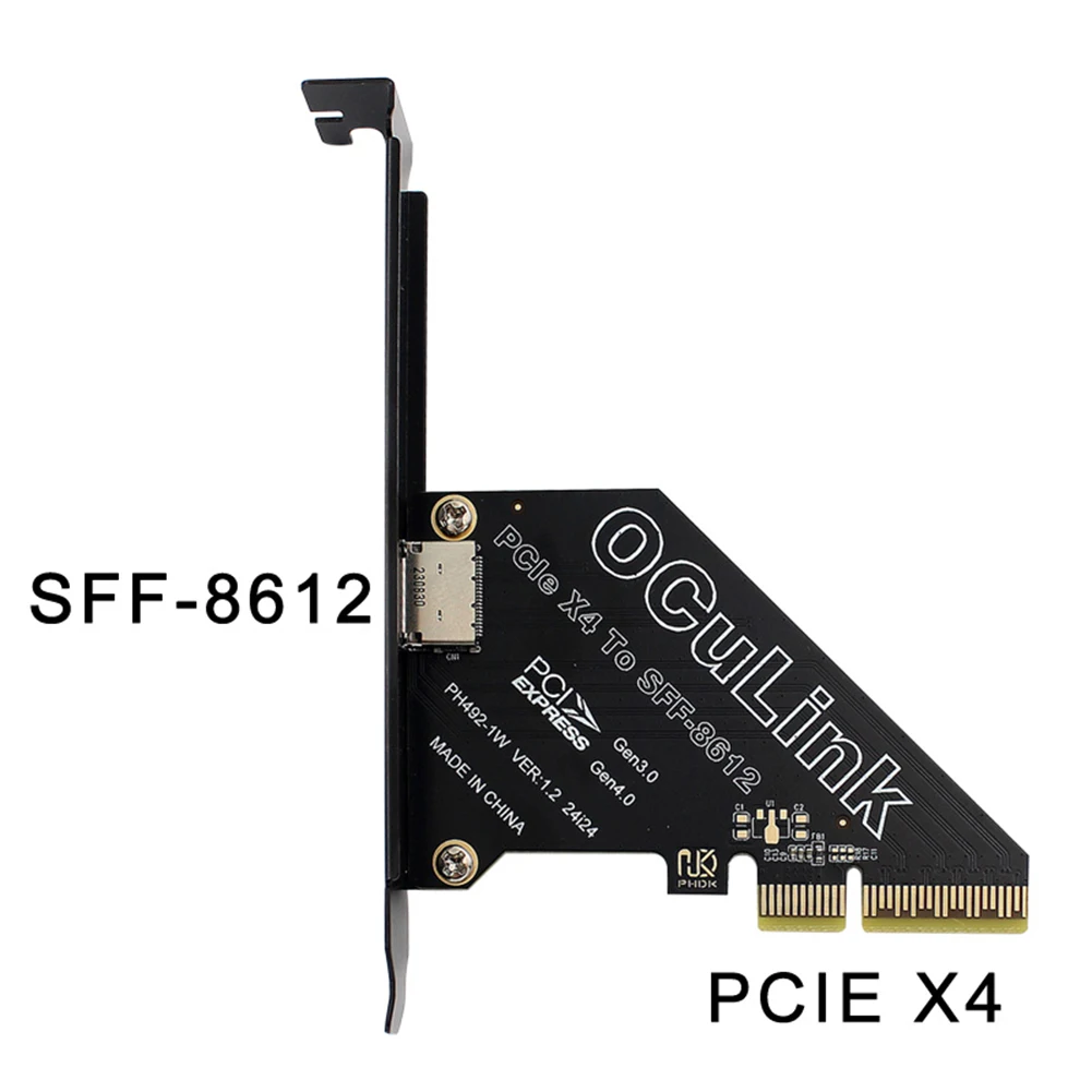 PCIe To SFF 8611&8612 Adapter Card PCI Express To SFF-8612 Expansion Card Adapter PCle4.0 PCIE External Oculink SFF-8612 Adapter