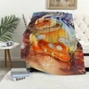 Anime Calcifer H-Howls M-Moving C-Castle Blanket Plush Nap Sofa rug for Room Warm Office Bedroom Birthday Home Travel Kid Gifts 1