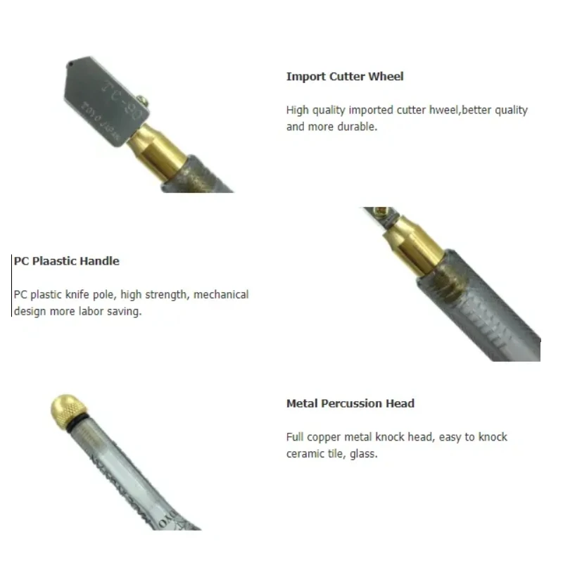 1PCS TC-90 Glass Cutter 2-8mm Carbide Tip For Glass/Tile Cutting
