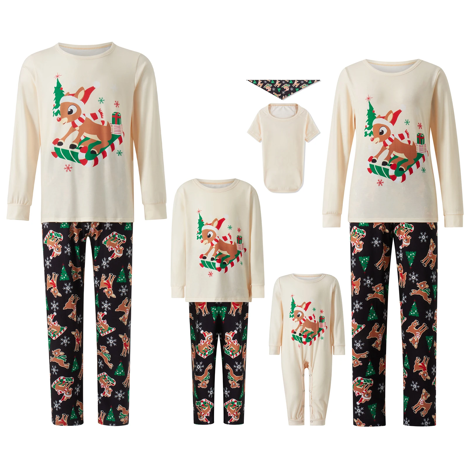thumbnail image 4 of Conjunto de pijama navideño a juego para la familia, ropa de dormir para adultos y niños, ropa de dormir para el hogar para madres, padres e hijos, pijamas, 4 of 5