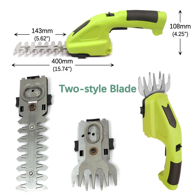 2 Az 1 -Ben Gyomnövény Háztartás Vezeték Nélküli Elektromos Sövény -Trimmer 3,6 V -Os Usb Újratölthető Gyomnövényes Metszés A Kerti Szerszámhoz - Image 2