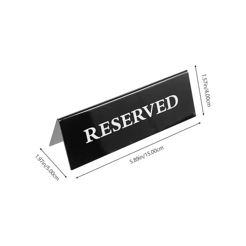 Reserved Seating Signs 6pcs Wedding Party Triangle Hotel Restaurant Reservation Table Placement Reminder Board mini chalkboard signs