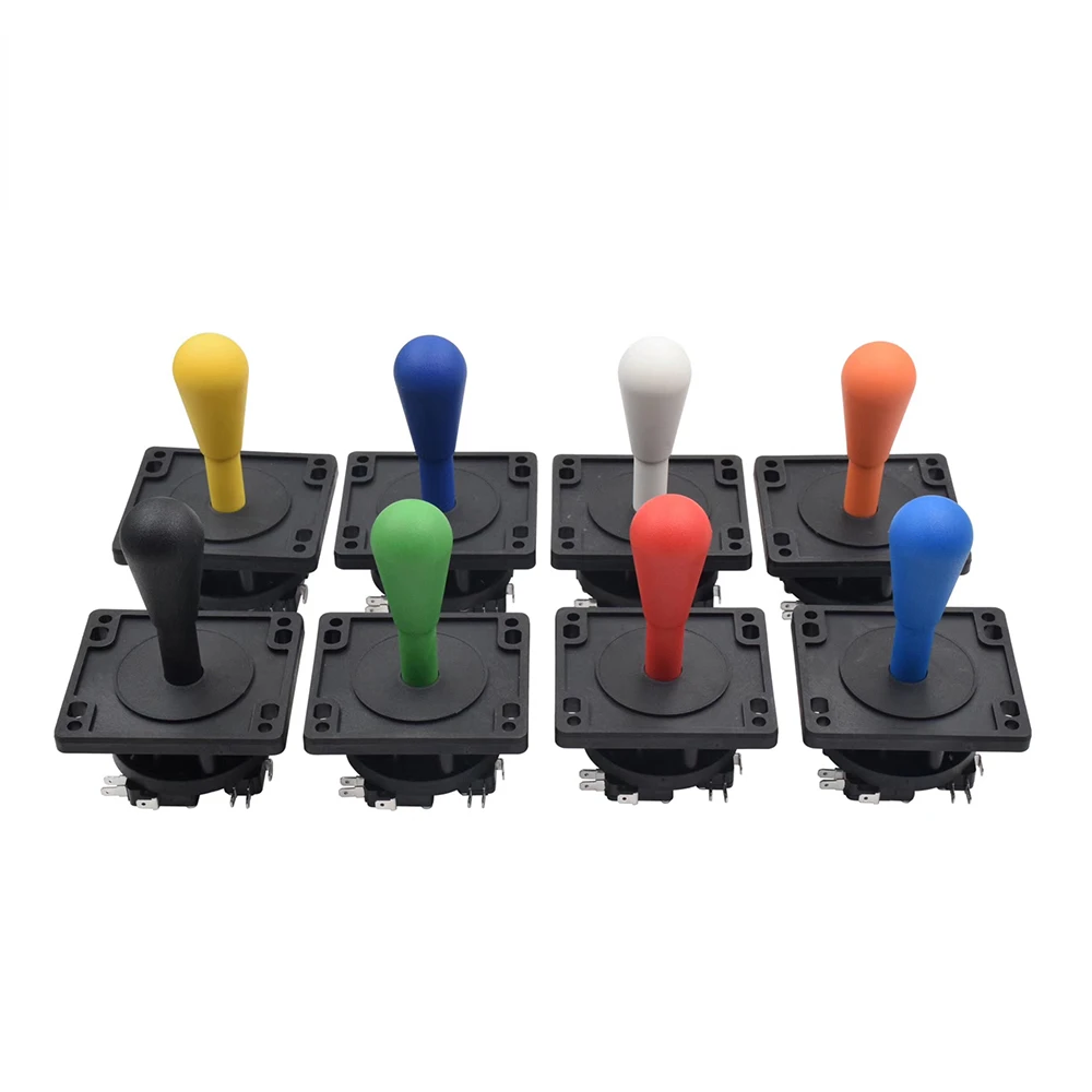 

HAPP Style Precision Joystick for Game Machine, DIY Arcade, 2Pin, Switchable, 4/8 Way Operation, Multi Color Elliptical Handle