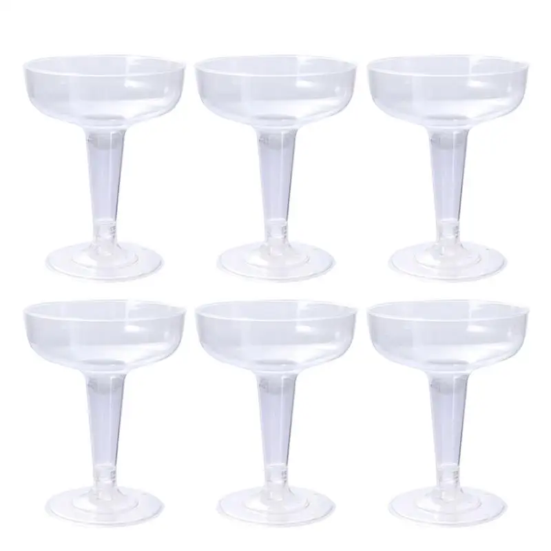 10pcs/20pcs Disposable Cocktail Goblet Glasses Martini Tumbler Plastic Drinking Margarita Flutes Coupe Cup
