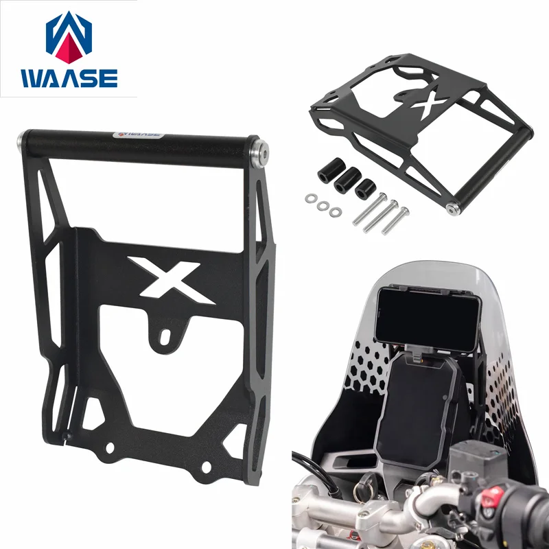 WAASE Mobile Phone GPS Plate Bracket Stand Holder Phone Support For Ducati DesertX Desert X Desert-X 2022 2023