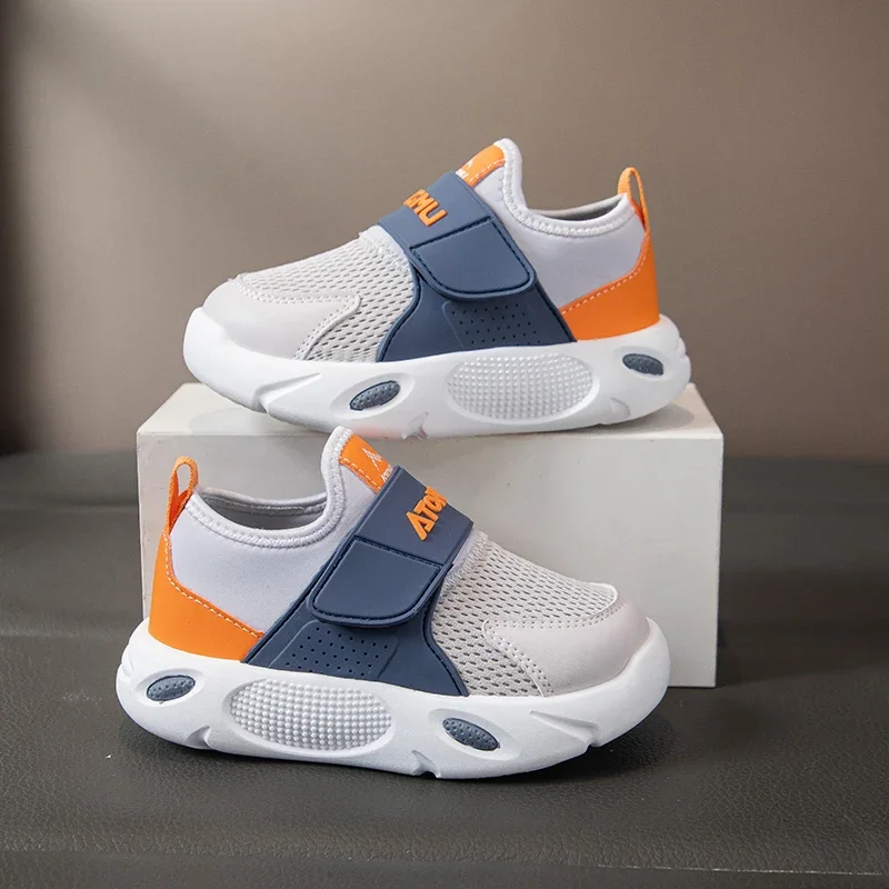 Boys Girls Casual Sneakers Colorblock 2025 New Autumn Children Shoes Non-slip All-day Comfort Chic School Sports Sneakers Soft