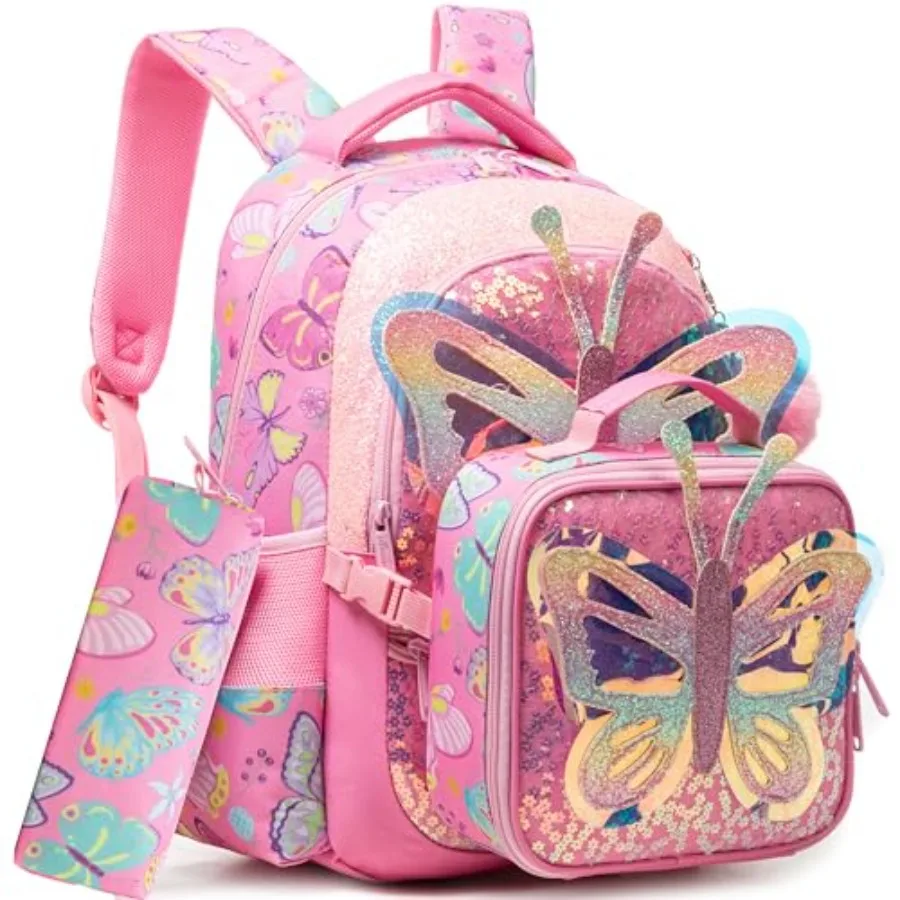 Backpacks for Girls School Backpacks with Lunch Box Pencil Case for Elementary Students Ages 8-10 Travel Backpack 3 in 1 Backpa 1