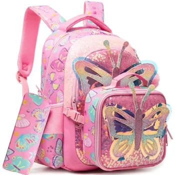 Backpacks for Girls School Backpacks with Lunch Box Pencil Case for Elementary Students Ages 8-10 Travel Backpack 3 in 1 Backpa 1