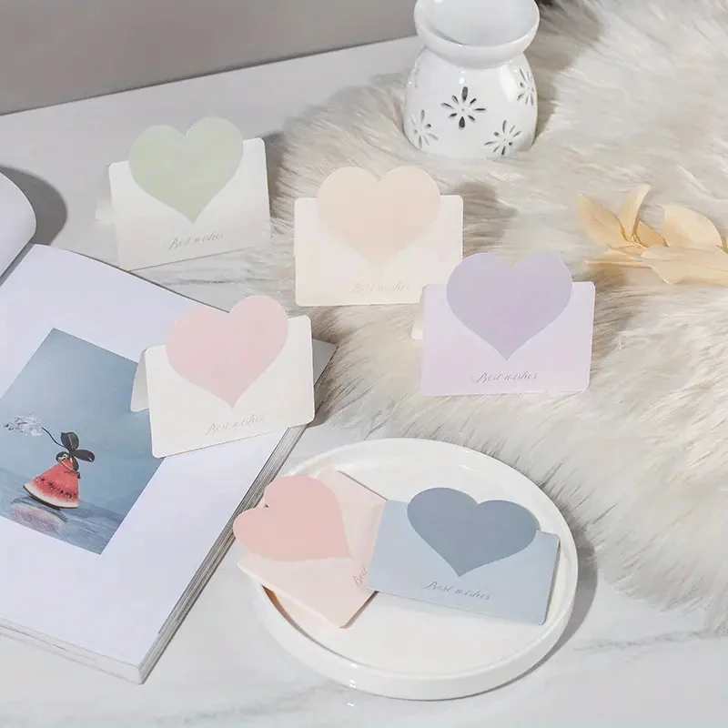 Valentine's Day Love Heart Greeting Card with Envelope 100pcs