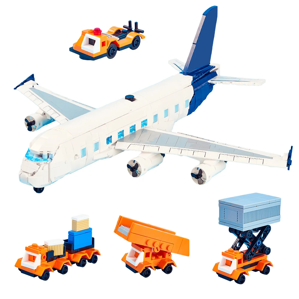 

MOC A380 Passenge Aircraft Airplane Building Block Set 1945 PCS Bricks City Airport Airbus Model Toys for Children Gifts