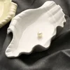 Nordic Ins Shell Shape Ceramic Plate Ornaments Living Room Bedroom Jewelry Storage Fruit Plate Crafts Birthday Gift Decoration 4