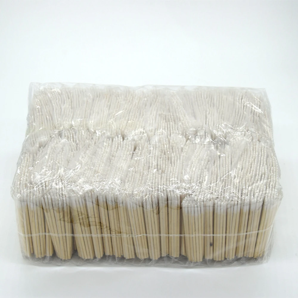 100/300/500/1000Pcs Wooden Eyebrow Eyeline Cotton Swab Lip Gloss Pointy Swabs Cleaning Sticks Eyelash Extension Applicators 5