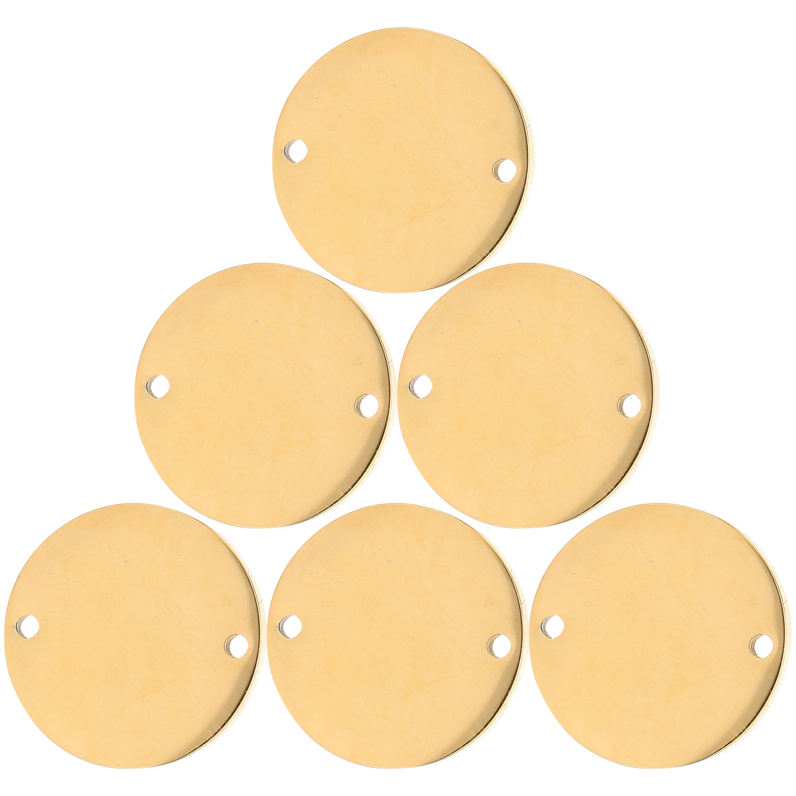 

6Pcs Metal Stamping Blank Stainless Steel Round Tags Stamping Blanks Metal Tags for Stamping