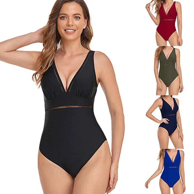 

Европейский Американский купальник, женский сексуальный комбинезон 2024, бикини, пляжный купальник, Лидер продаж, весенний Купальник для женщин, бикини, трендовый купальник CX04