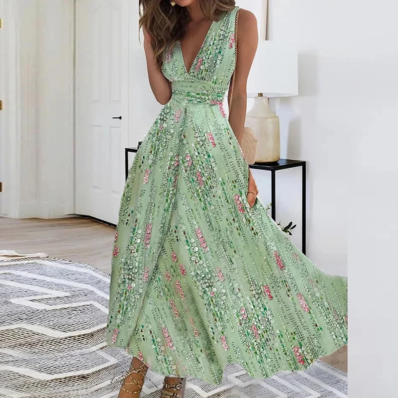 Vestidos Largos Sencillos Casuales Vestido Largo Plisado Para