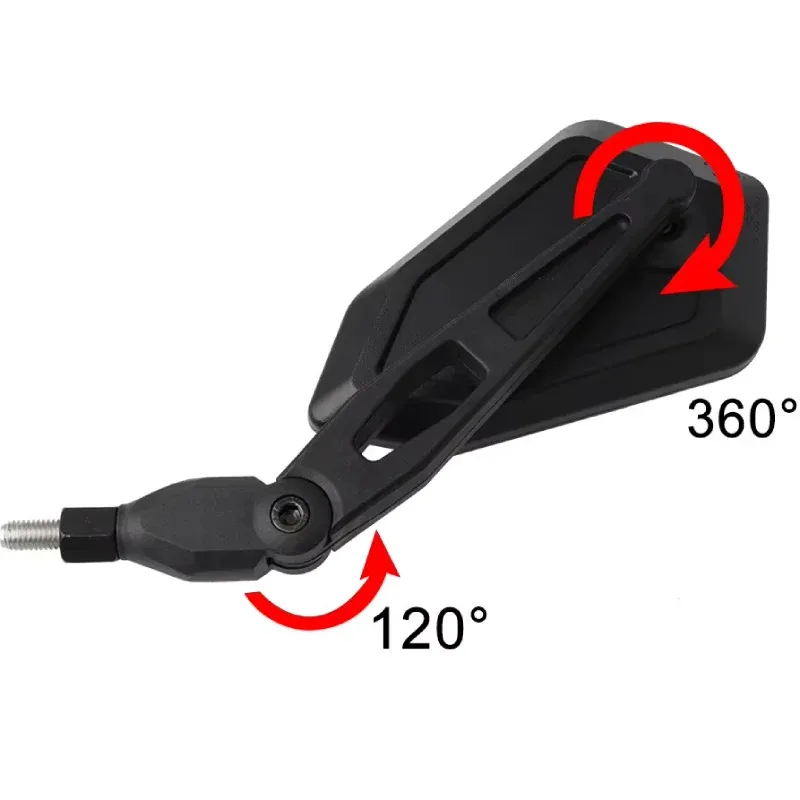 Specchietti universali per manubrio bici da 22 mm Specchietto retrovisore moto HD grandangolare e 360 ° Specchietto retrovisore rotante per moto - immagine 4