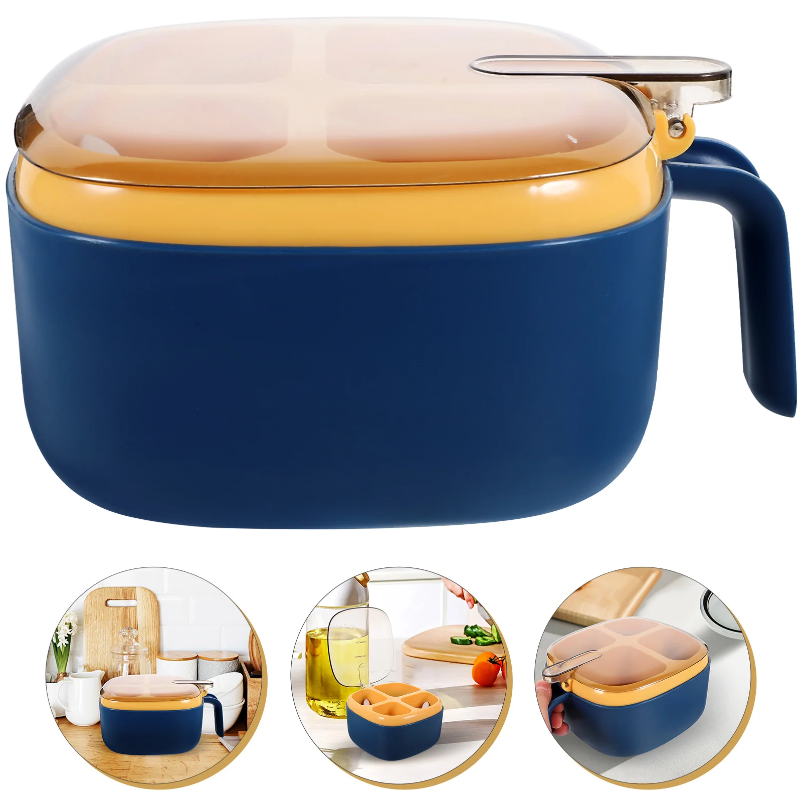 

Plastic Container Condiment Box Desktop Seasoning Spice Jars Household Reusable Kitchen Lovely