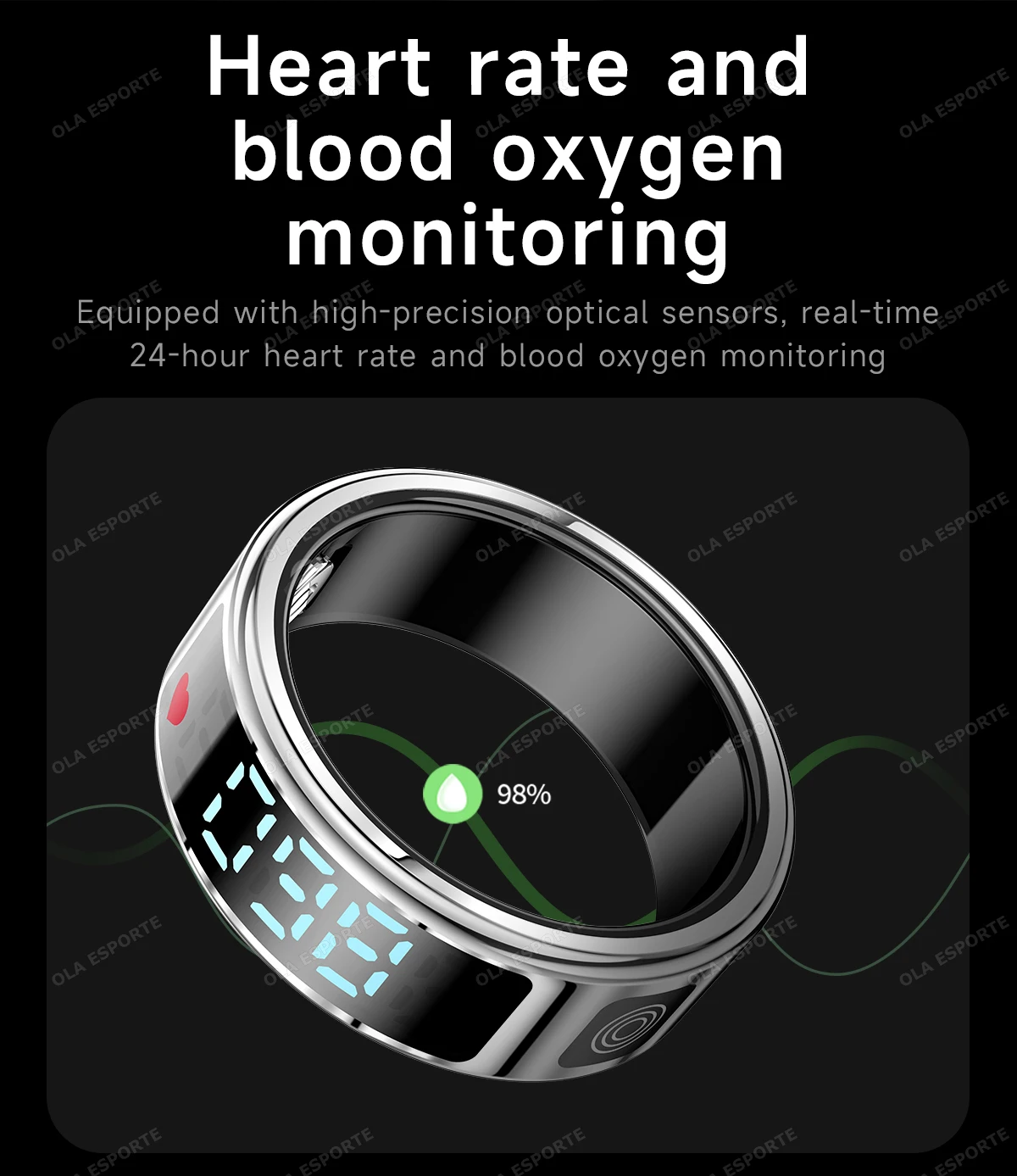 2026 Smart Ring with Display Screen and Touch, Wireless Charging, Health Manager, 5 ATM Waterproof For Men Women Rings R12 R11 - 5