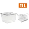 Slow Cooker Accessories Fit for most Sous Vide Cooker machine 11L Container + Stainless Steel Rack Detachable Dividers Separator 1