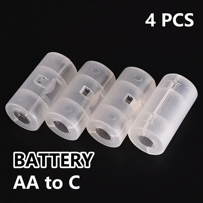 

Brand New 4PCS AA to C Battery Adaptor Holder Case Converter Switcher LR06 AA to C LR14 Size Battery Storage Box