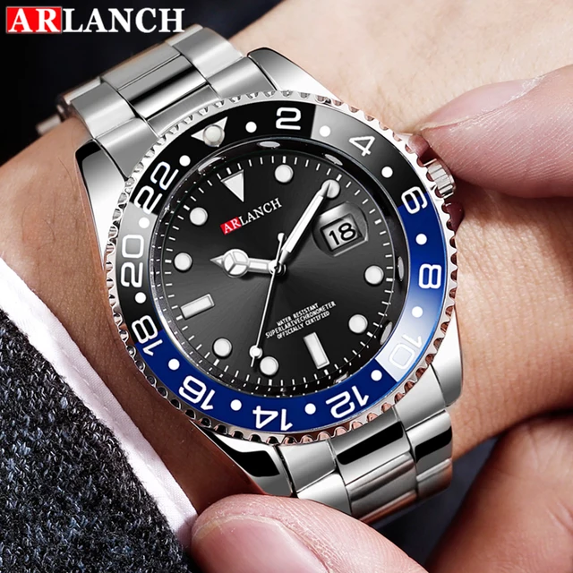 ARLANCH hommes montre à Quartz haut de gamme de luxe montres étanches mode hommes sport Date montres noir Relogio Masculino 1