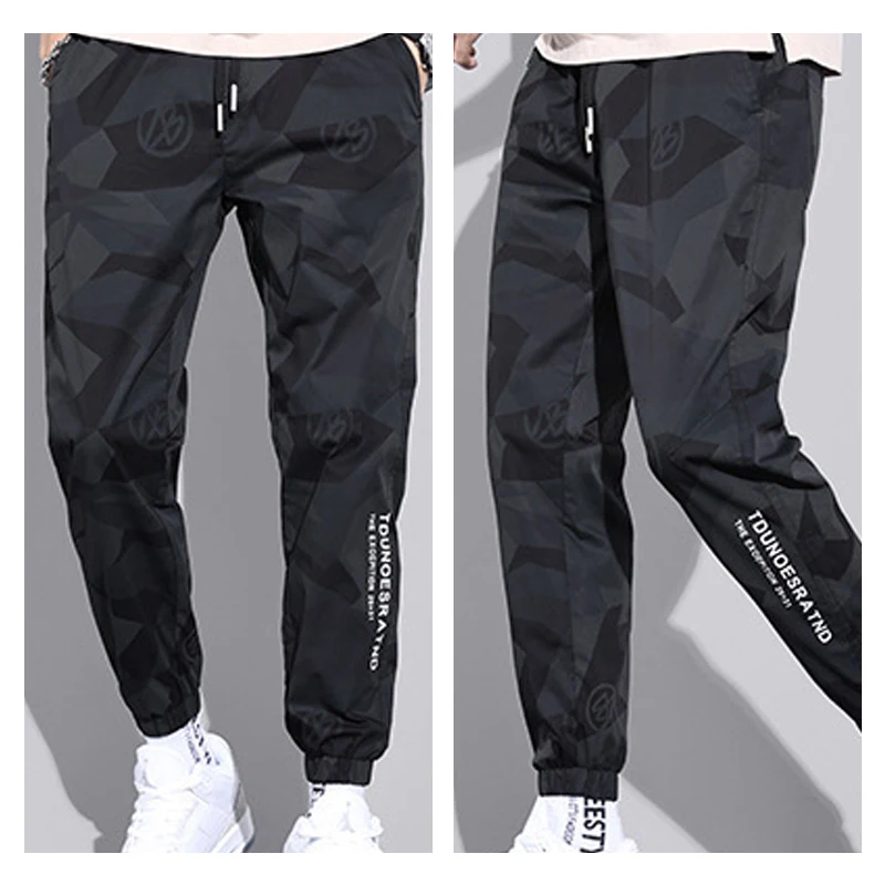 Multi-Pocket-Tarnung Männer hose Jogger Cargo hose Männer Sommer Harems hose schnell trocknende Kordel zug lose lässige Jogging hose – Detail 15