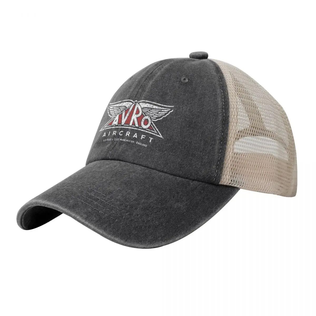 

Avro Logo Cowboy Mesh Baseball Cap tea Hat Big Size Hat Man Women's