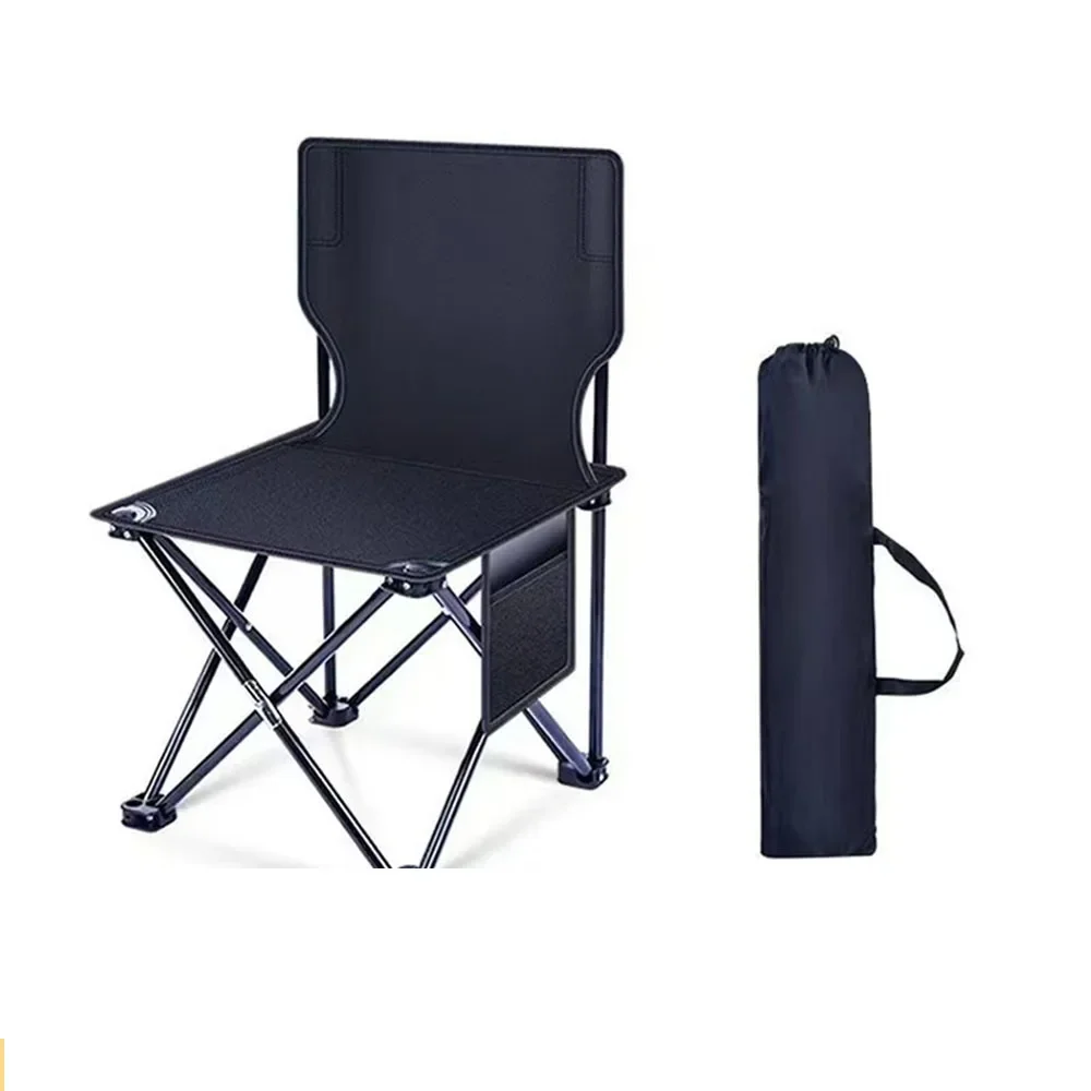 Chaise pliante portable avec dossier camping pêche dessin extérieur siège confortable transport facile