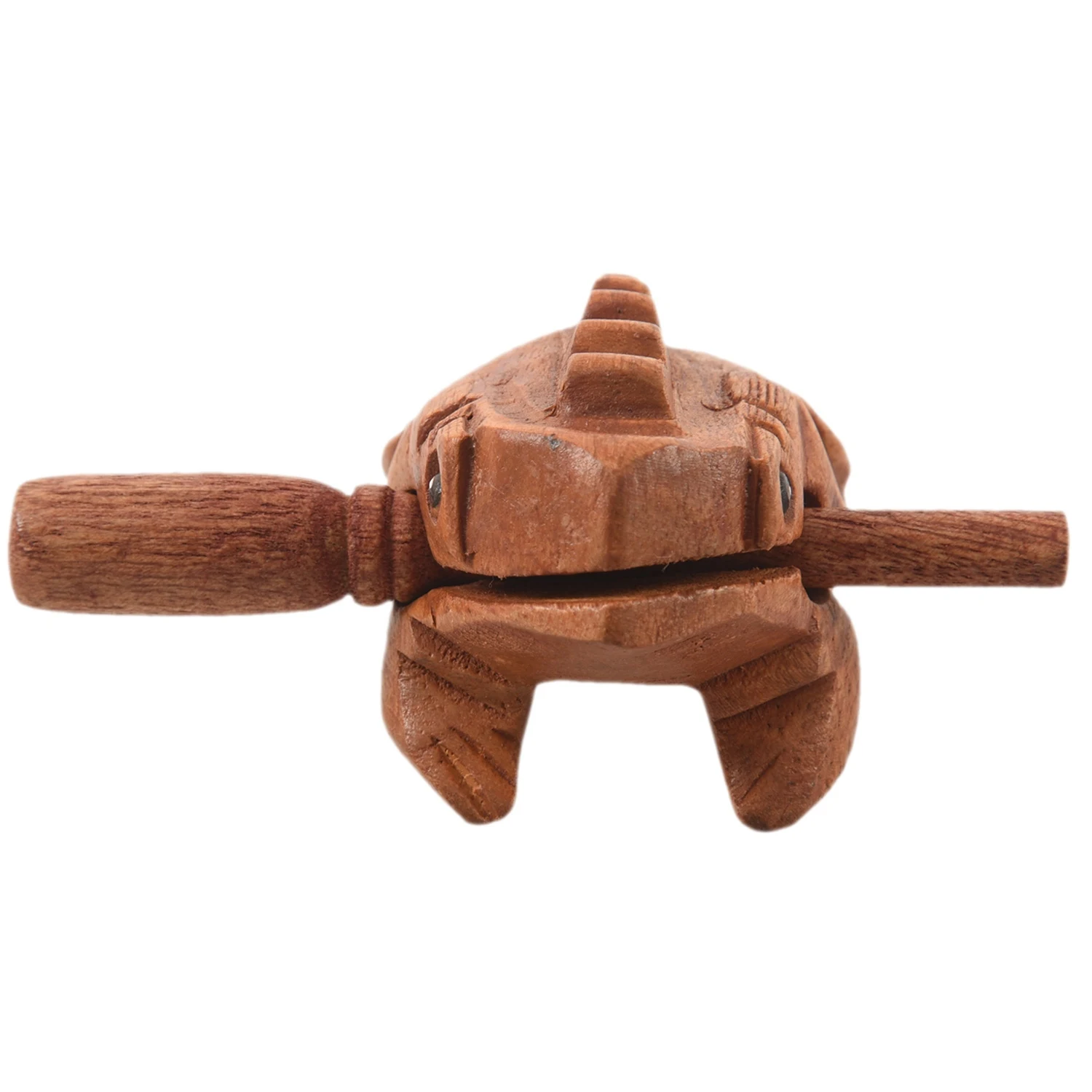 Wood Percussion Toy Carved Croaking Wood Percussion Musical Sound Wood Frog Tone Block Toy