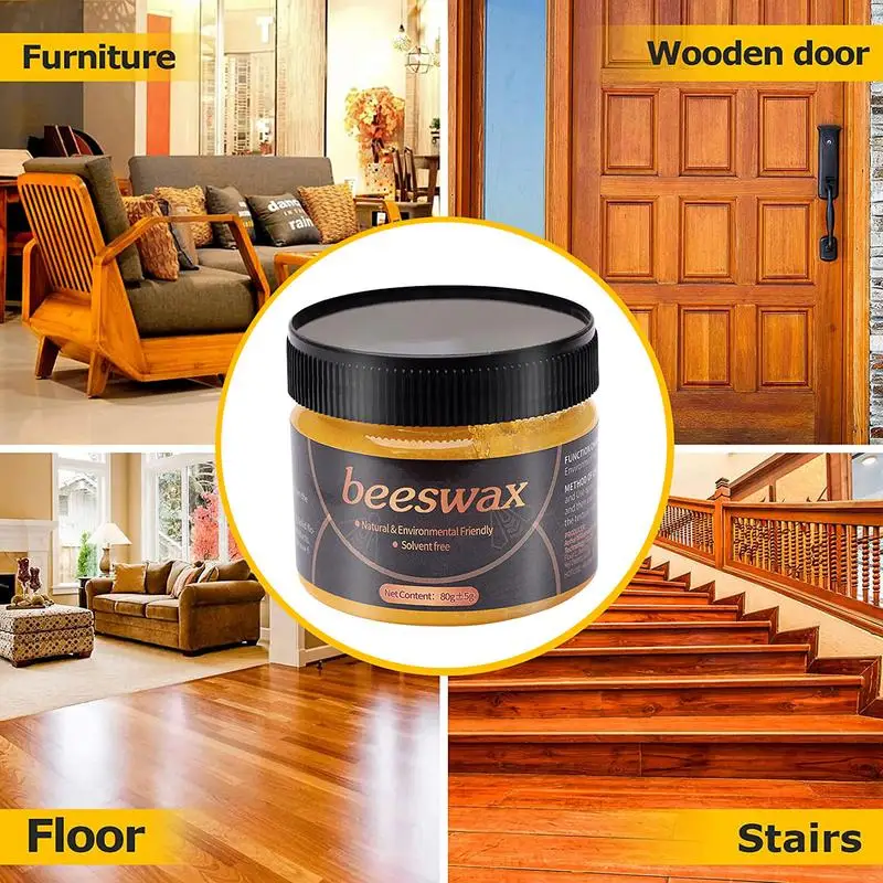 Wood Wax Natural Beewax Furniture Care Polish With Sponge 200ml Repair Wood  Wax For Floors Furnitures And Cabinets - AliExpress