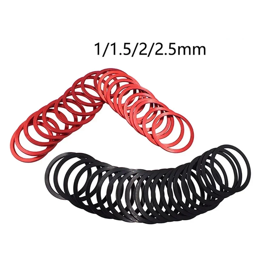 Bicycle Bottom Bracket Washer Center Axle Washer Cassette Spacer 1/1.5/2/2.5/3mm Aluminum Alloy Bike Hub Washer Bottom Bracket