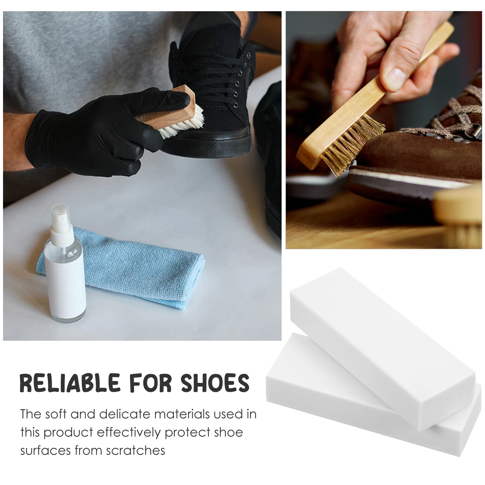 2 Pcs Shoe Sneaker Cleaning Eraser Baby Erasers Cleaner Outdoor Suede Shoes Wipe