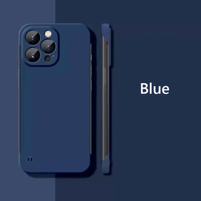 thumbnail image 1 of Funda rígida mate delgada sin marco para iPhone 15 16 Pro Max 14Pro Plus 14 13 12 Pro Max 15Pro Funda a prueba de golpes, 1 of 5