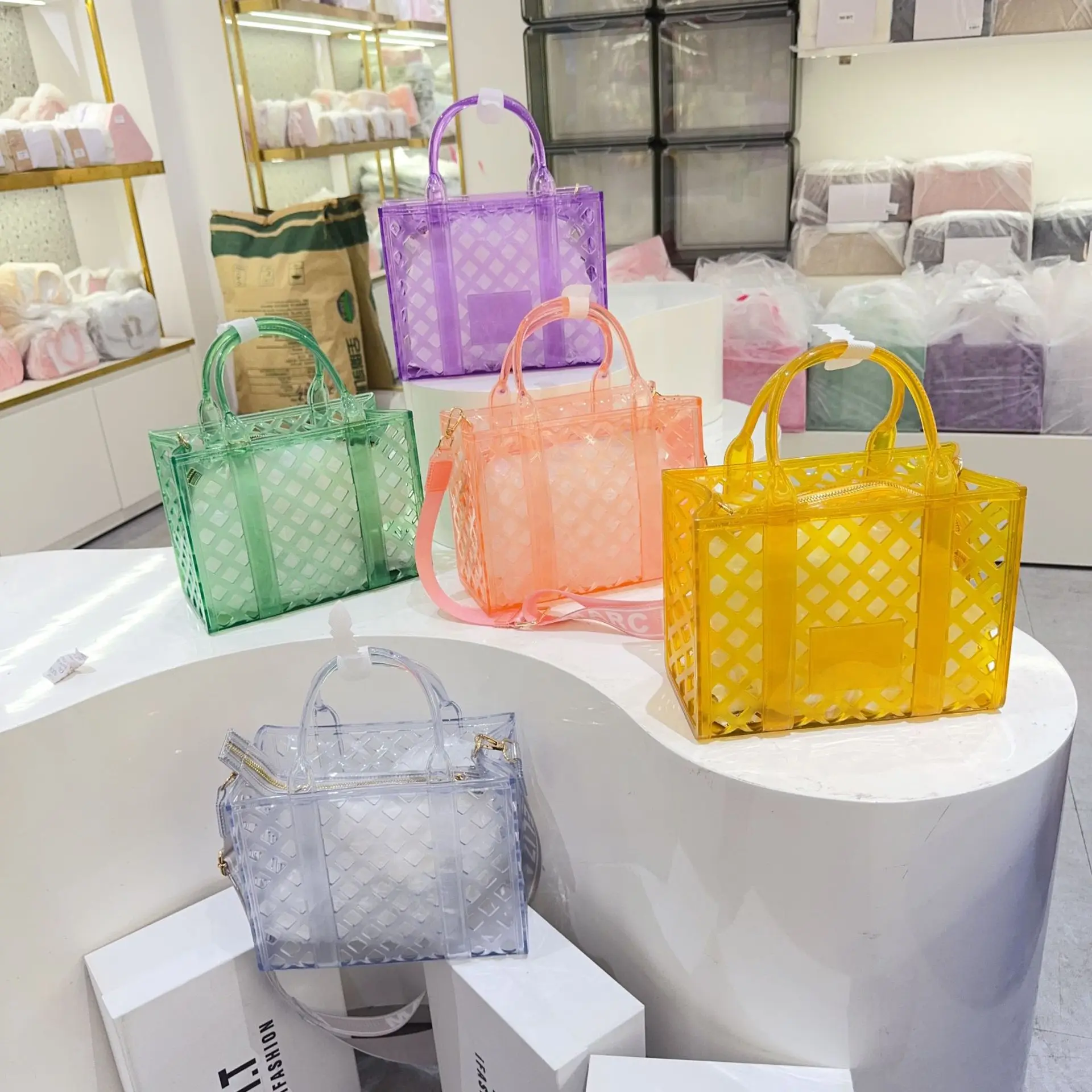 Adult Hollow Vegetable Basket Unisex Forest Candy Color PVC