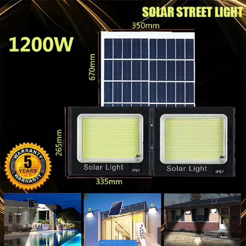 Solar Led Light Outdoor Panel Waterproof Street Lamp IP66 LED Remote Control Floodlight Is Suitable For Swimming Pool Courtyard solar powered fairy lights