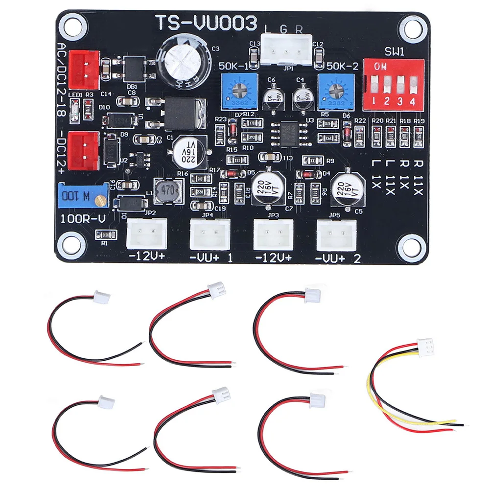 Ts Vu003 Vu Meter Driver Board Regolabile Vu Meter Driver Panel Retroilluminazione Dc Ac 12V-18V Accessori Per Strumenti Di Misurazione Del Cavo
