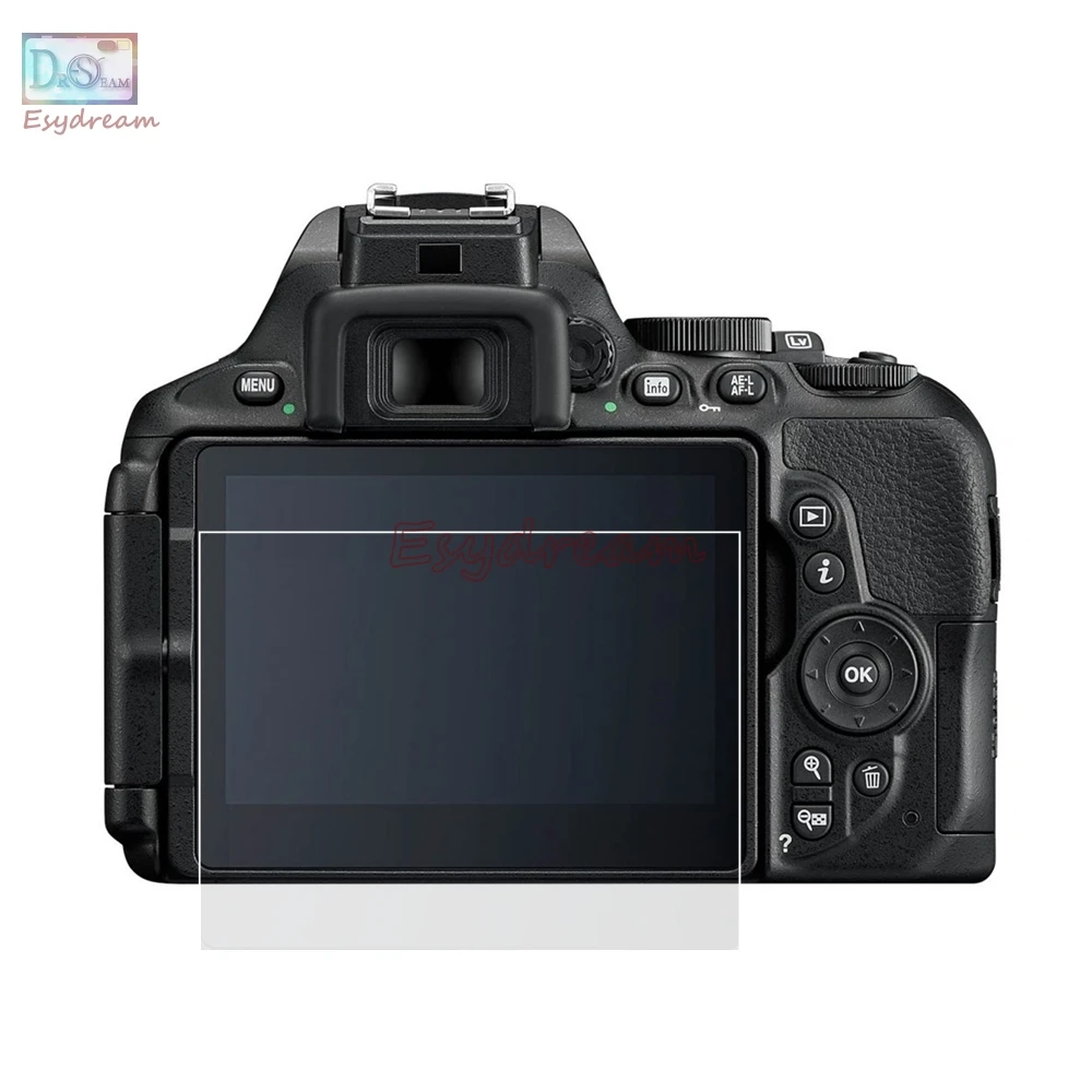 니콘 D5300 D5500 D5600 용 자체 접착 유리 LCD 화면 보호기 가드 커버
