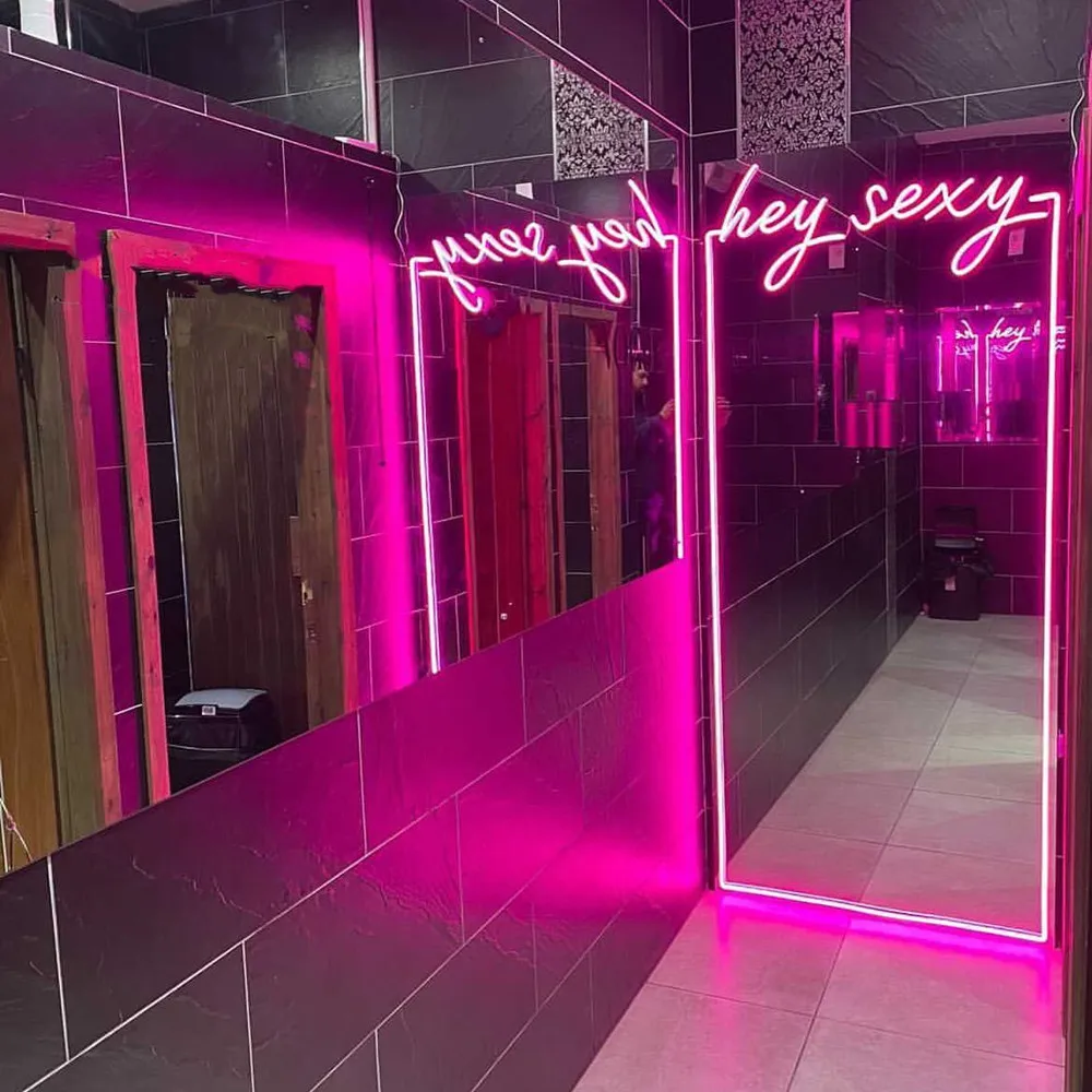 파티 장식 사용자 정의 네온 거울 DIY Led 네온 편지 비즈니스 로고 이름 디자인 스토어 바 Cofe 룸 벽 조명, 네온 불빛