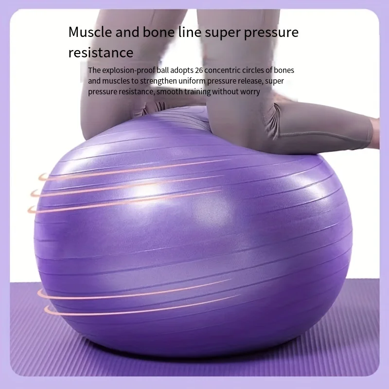 Yoga Ball Anti-Burst Yoga Ball With Air Pump And Thickened Stability Balance For Physical Fitness Exercise