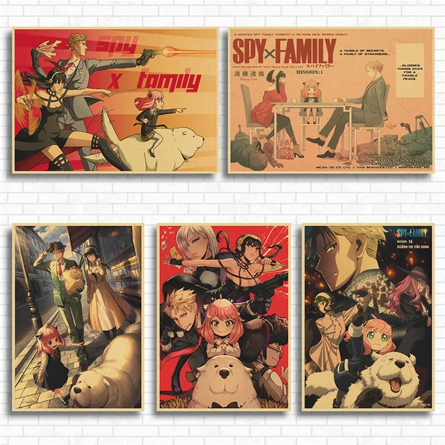 Posters Anime Spy X Family, Kraft Paper Wall Painting