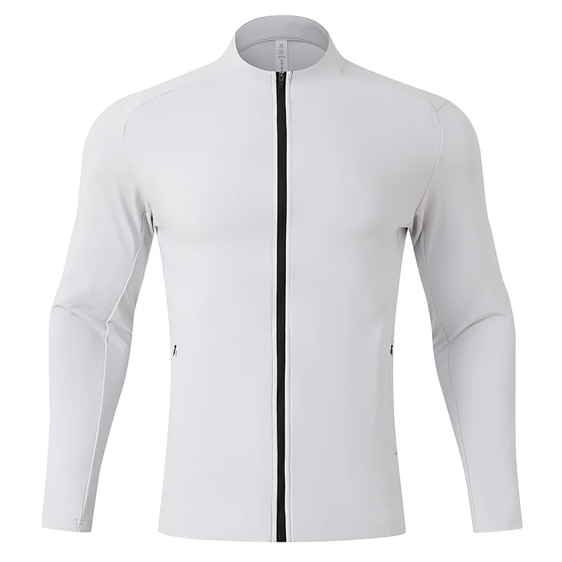 Унісекс, тонке флісове спортивне пальто зі стоячим коміром, зручне м’яке однотонне спортивне пальто, повсякденна спортивна куртка для бігу, осінь-зима