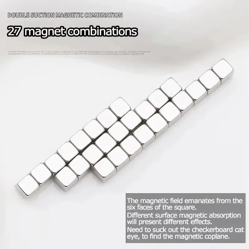 Magnetic Nail Art Tools 27pcs Cat Eye Magnet Nail Art Chessboard Starlight Multi-function Cube Nail UV Magnetic Attraction Magnets Set Manicure DIY Tool