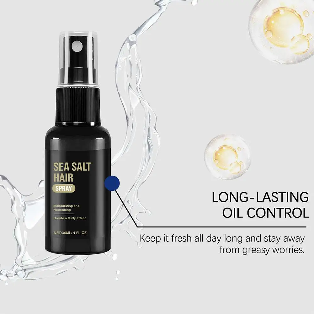 Natural Sea Salt Spray for Men Salt Water Hair Mist Hair Volumizing Thickness Wave Curls Seasalt Spray Styling Mist