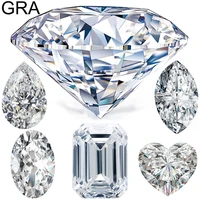 Loose Moissanite 100% Real Lab Gemstone Stones For Women Jewelry Diamond VVS1 D Color Ring Material Round/Pear/Emerald/Oval Cut 1