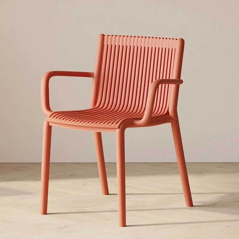 Household small apartment new coffee chair plastic armchair simple cream wind leisure makeup stool