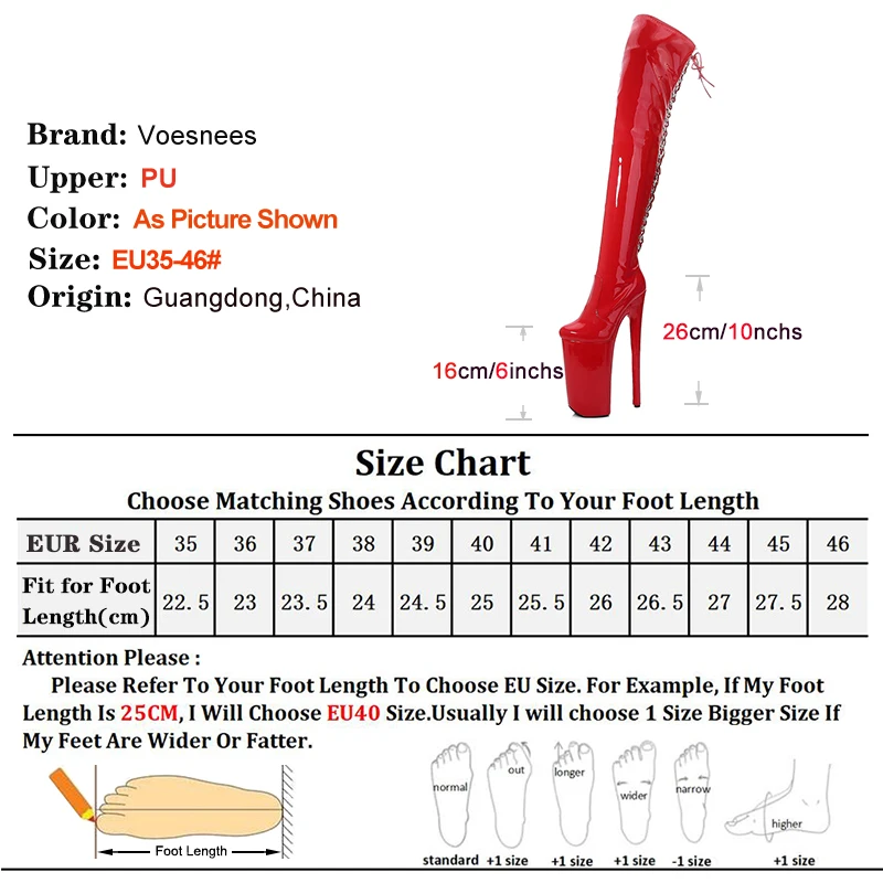 Rear Strap Ultrahigh Heel Platform Stripper Shoes For Women 26CM Heels Over-the-Knee Strap Trend 2024 Ladies Patent Leather Boot