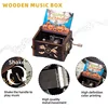 Wooden Music Box Frozen Beauty and Beast Hand Cranked Home Decoration Carved Musical Box Valentine's Day Birthday Gif 3