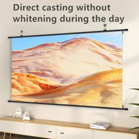 Xiaohui No-hole wall-mounted projection screen metal projection screen home projection screen 84 inches 100 inches 120 inches - Image 3