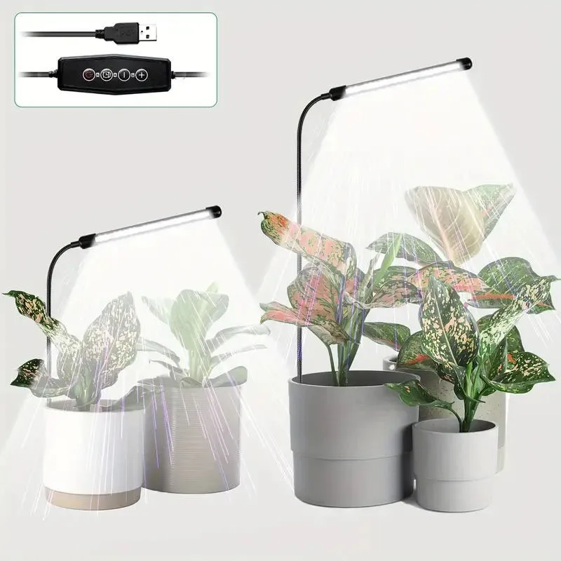 2PCS LED Grow Lamp LED Plant Light Plant Growth Lamp Full Spectrum Phyto Lamps Sunlight White For Plants Seeding Greenhouse Hydroponics 48LED